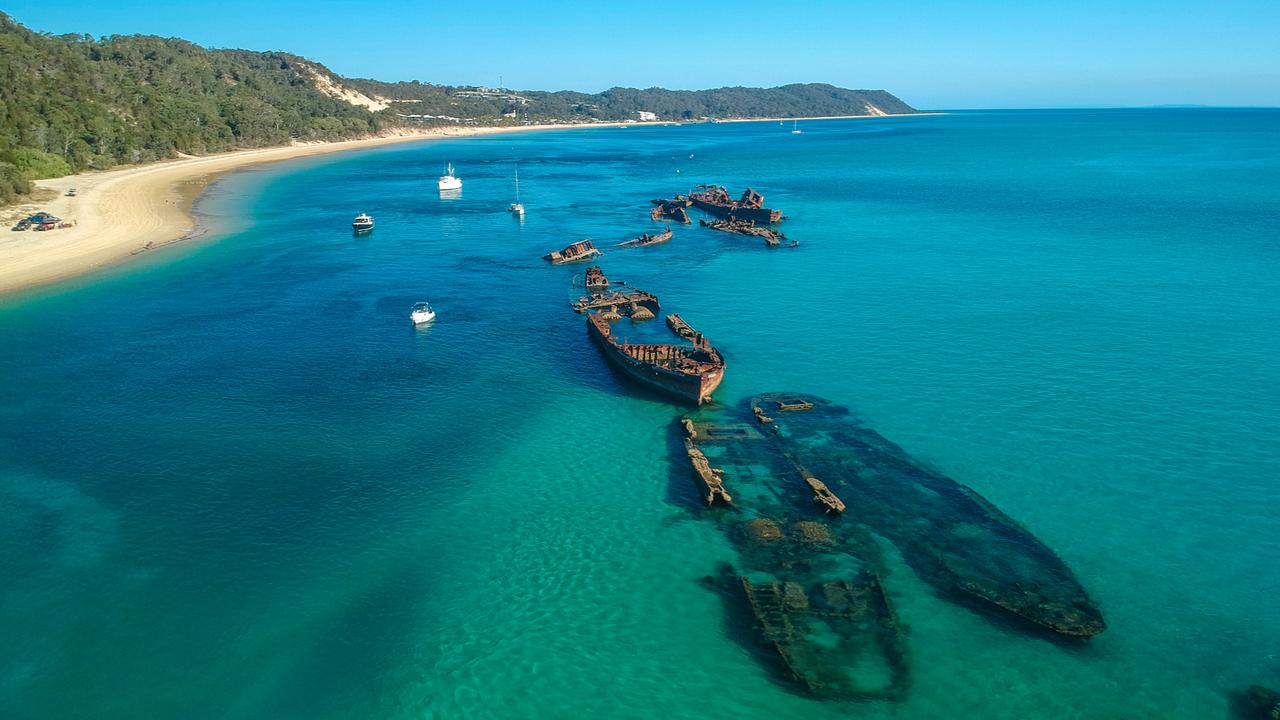 The wrecks at Moreton Island.