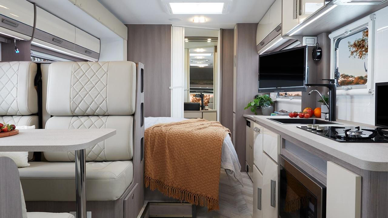 Inside Jayco’s Optimum motorhome. Picture: Supplied by Jayco