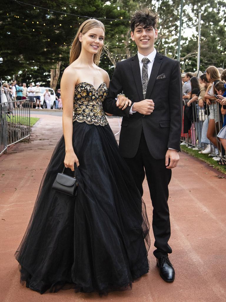 Fletcher McCarthy and partner Zoe Silvester at St Mary's College formal at Picnic Point, Friday, March 24, 2023. Picture: Kevin Farmer