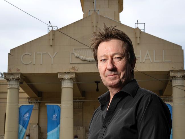 New Yarra mayor Stephen Jolly outside Richmond Town Hall. Picture: Mark Stewart