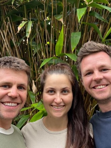 (Left) Nakie co-founders Jaryd, Tegan and Dean Liebbrandt