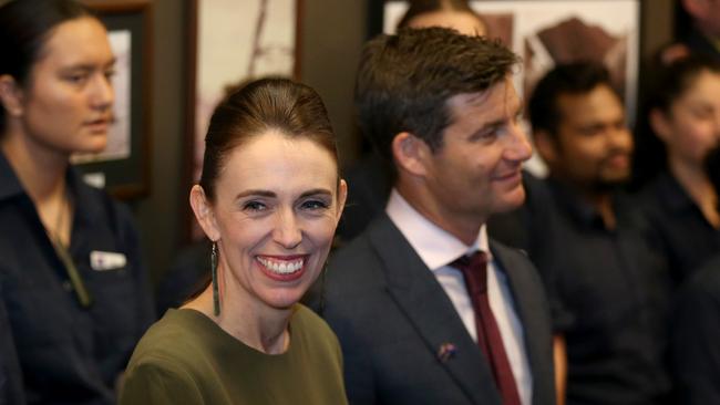 New Zealand Prime Minister Jacinda Ardern and partner Clarke Gayford. Picture: Calum Robertson