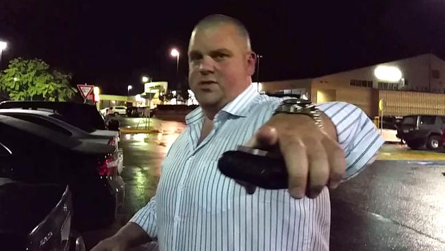 Nathan Tinkler in the carpark of the Kenmore Tavern. Picture: Mark Robertson