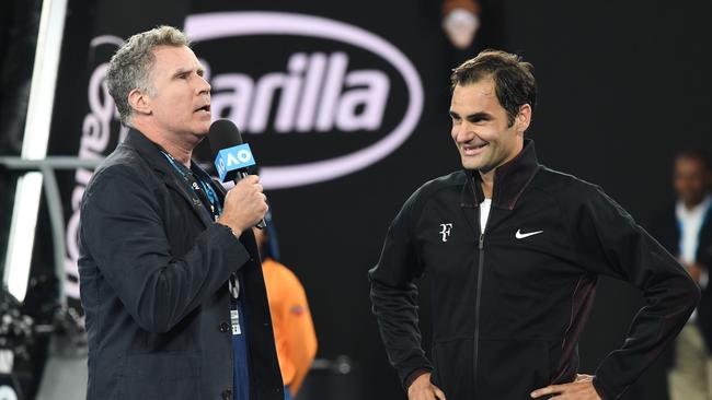 Ferrell crashed yet another Federer match.