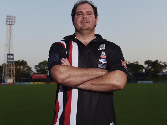 Crocs coach Shannon Rusca  poses for a photo at the NTFL season launch at the Michael Long Centre in Darwin on Wednesday, October 3, 2018Picture: Keri Megelus