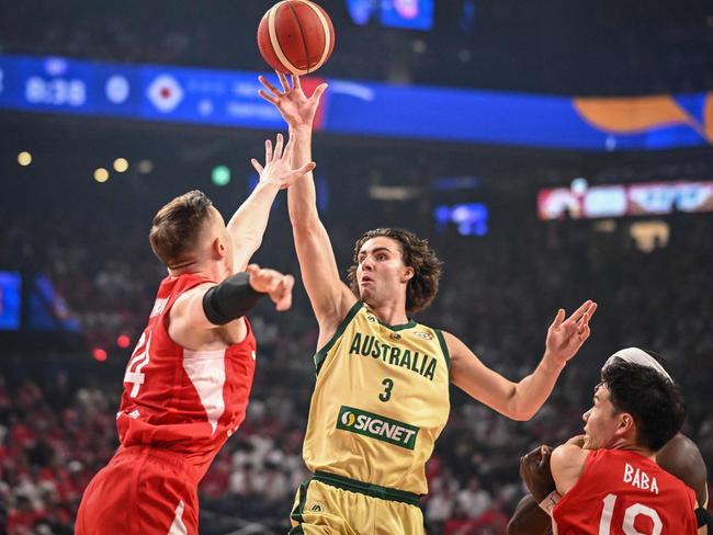 Josh Giddey has been all class for the Boomers. Picture: AFP