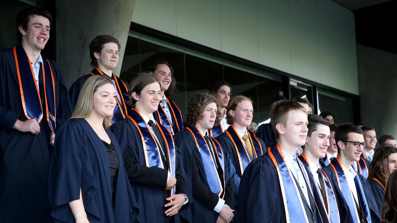 Western Heights College graduation at GMHBA stadium. Picture: Mike Dugdale