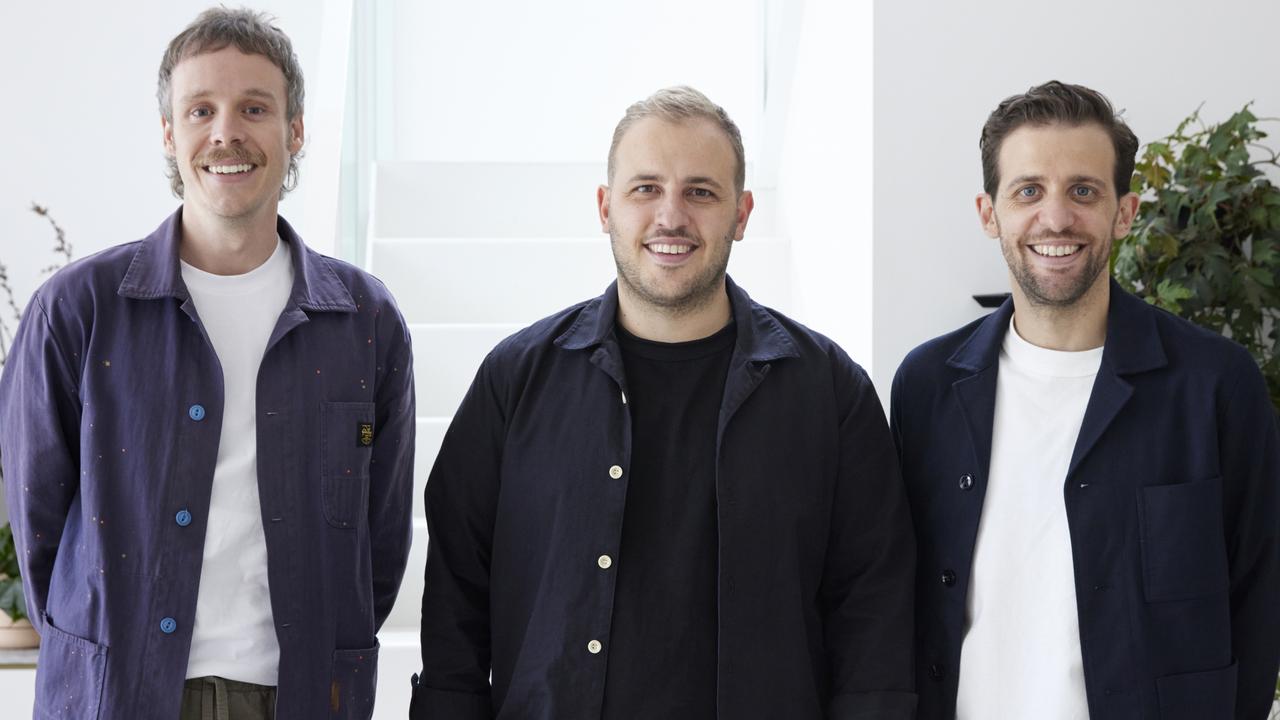 Linktree co-founders (from left) Nick Humphreys, Alex Zaccaria and Anthony Zaccaria. Picture: Supplied