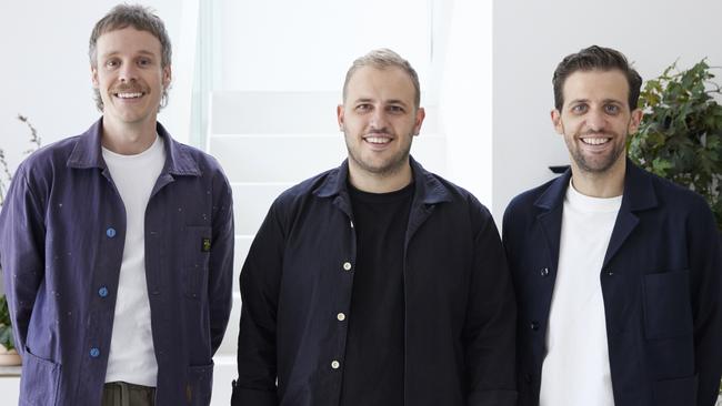 Linktree co-founders (from left) Nick Humphreys, Alex Zaccaria and Anthony Zaccaria. Picture: Supplied