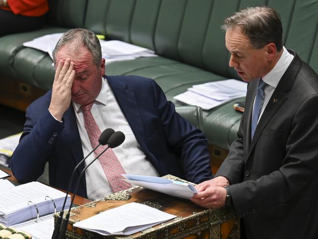 CANBERRA, AUSTRALIA - NewsWire Photos JUNE 24 2021: Minister for Health and Aged Care, Greg Hunt during Question Time at Parliament House in Canberra. Picture: NCA NewsWire / Martin Ollman