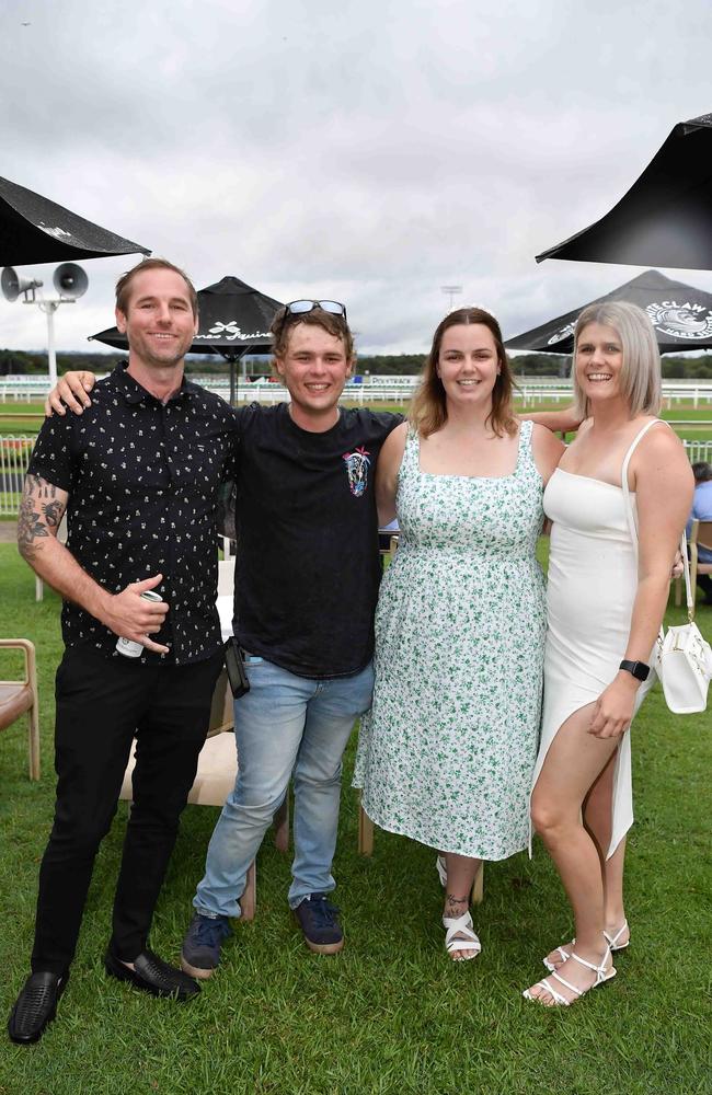 Mark Webster, Jai Magdalinski, Nicola Young and Tayla Hayden at Melbourne Cup Race Day, Caloundra. Picture: Patrick Woods.