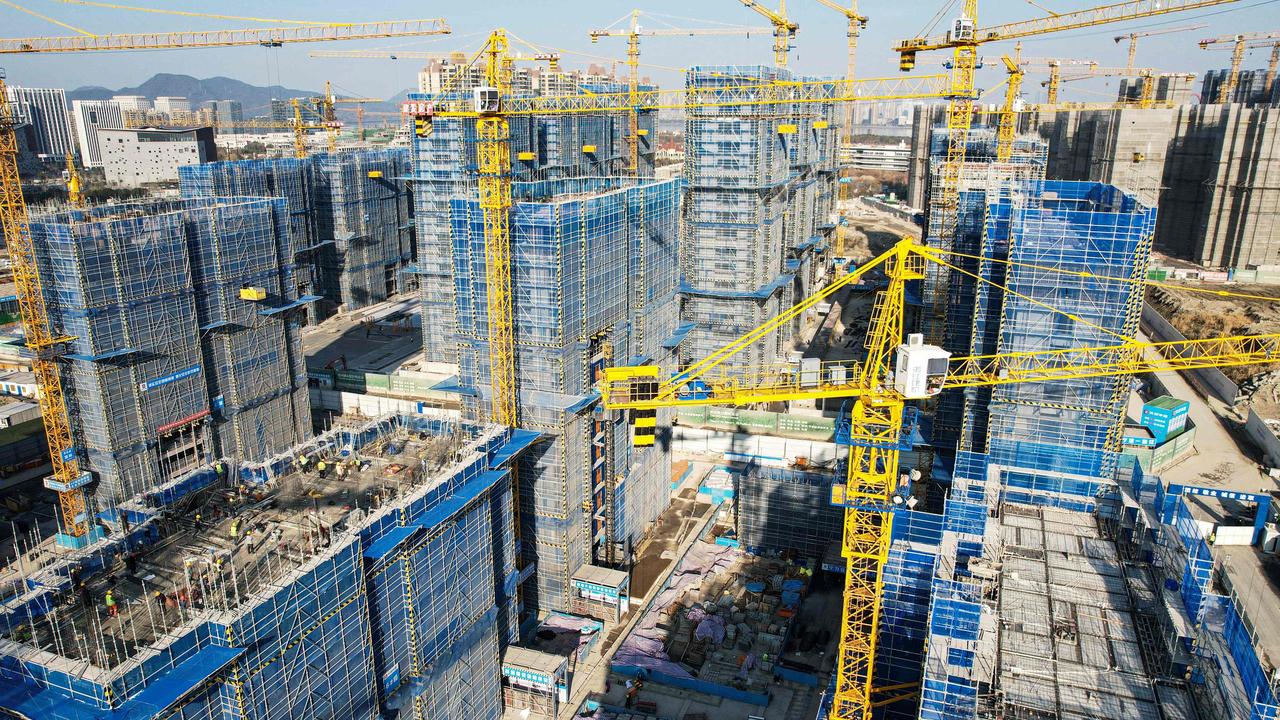 Buildings under construction in eastern China's Zhejiang province on March 15, 2024. Picture: AFP