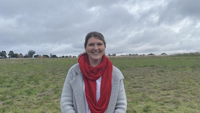 Rosewood Grove Action Group committee member Rebecca Davey in Spears Dr, Dubbo.