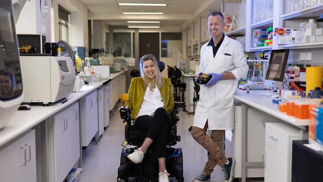 Prof Peter Crouch and Adena Savva before the FightMND grants were announced.