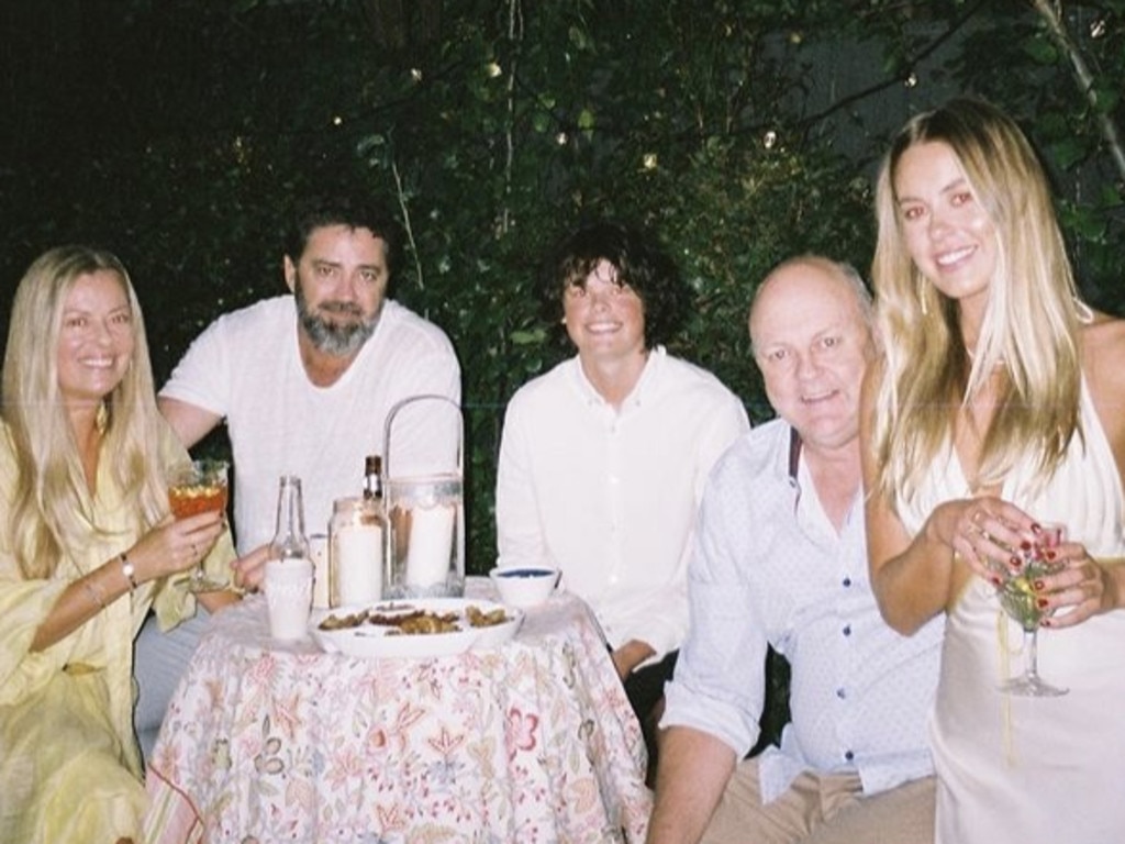 Nicky Brownless, Garry Lyon, Max Brownless, Billy Brownless and Lucy Brownless celebrate Lucy's birthday in March 2021. Picture: Supplied