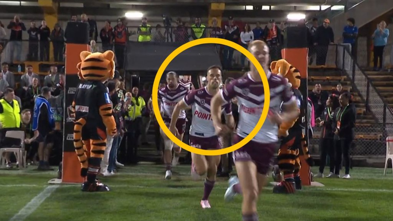 Luke Brooks was widely booed as he ran onto his old ground. Photo: Fox Sports