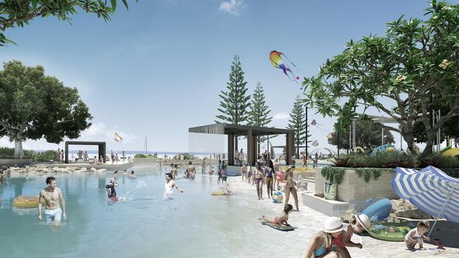 An artist’s impression of the Walker Corporation’s $1.4 billion proposed Toondah Harbour project.