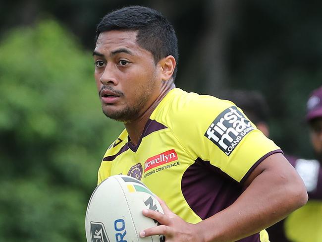 Anthony Milford. The Brisbane Broncos training at Red Hill. Pic Peter Wallis