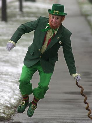 Leprechauns are a popular choice when people dress up for St Patrick's Day. Picture: AP