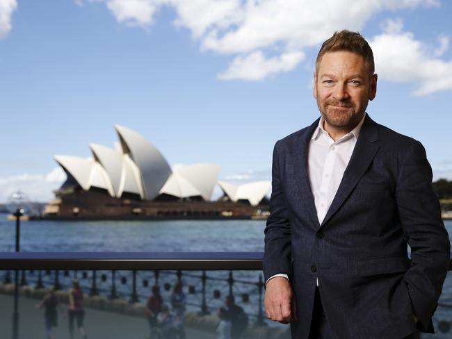 Actor Kenneth Branagh, in Sydney today, for his new movie, Murder On The Orient Express, in which he stars and also directed.Picture: Justin Lloyd.