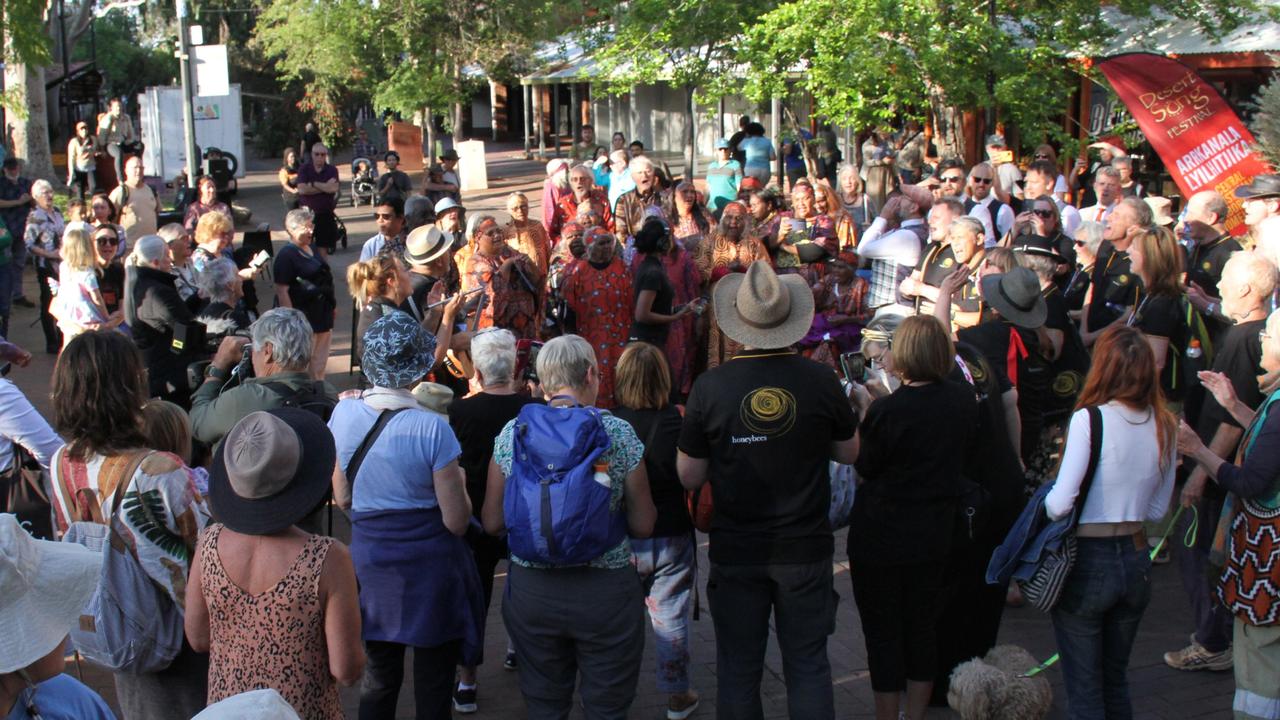 A Todd Mall street party kicked off the 2024 Desert Song Festival in Alice Springs on Tuesday, September 17, 2024. Picture: Gera Kazakov