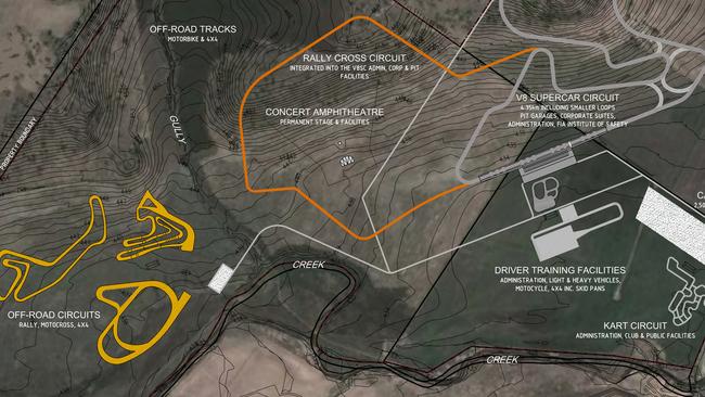 Proposed plans for the Wellcamp Entertainment Centre and Motorsport Complex. Pic: TSBE
