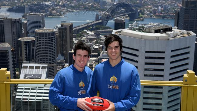 Draft hopefuls Andrew Brayshaw and Darcy Fogarty check out the sights in Sydney.