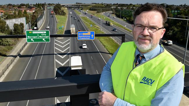 RACV roads and traffic manager Dave Jones warns some Victorian roads are crumbling. Picture: Andrew Batsch