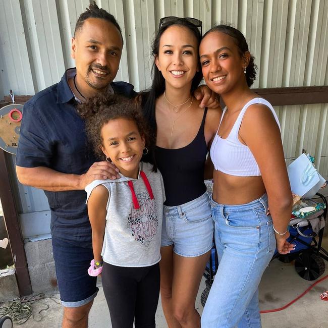 Kat with Latisha, husband Jonathan and younger daughter, Deja. Picture: Instagram/KatClark