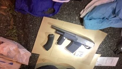 The gun allegedly found in the car. Photo: Queensland Police