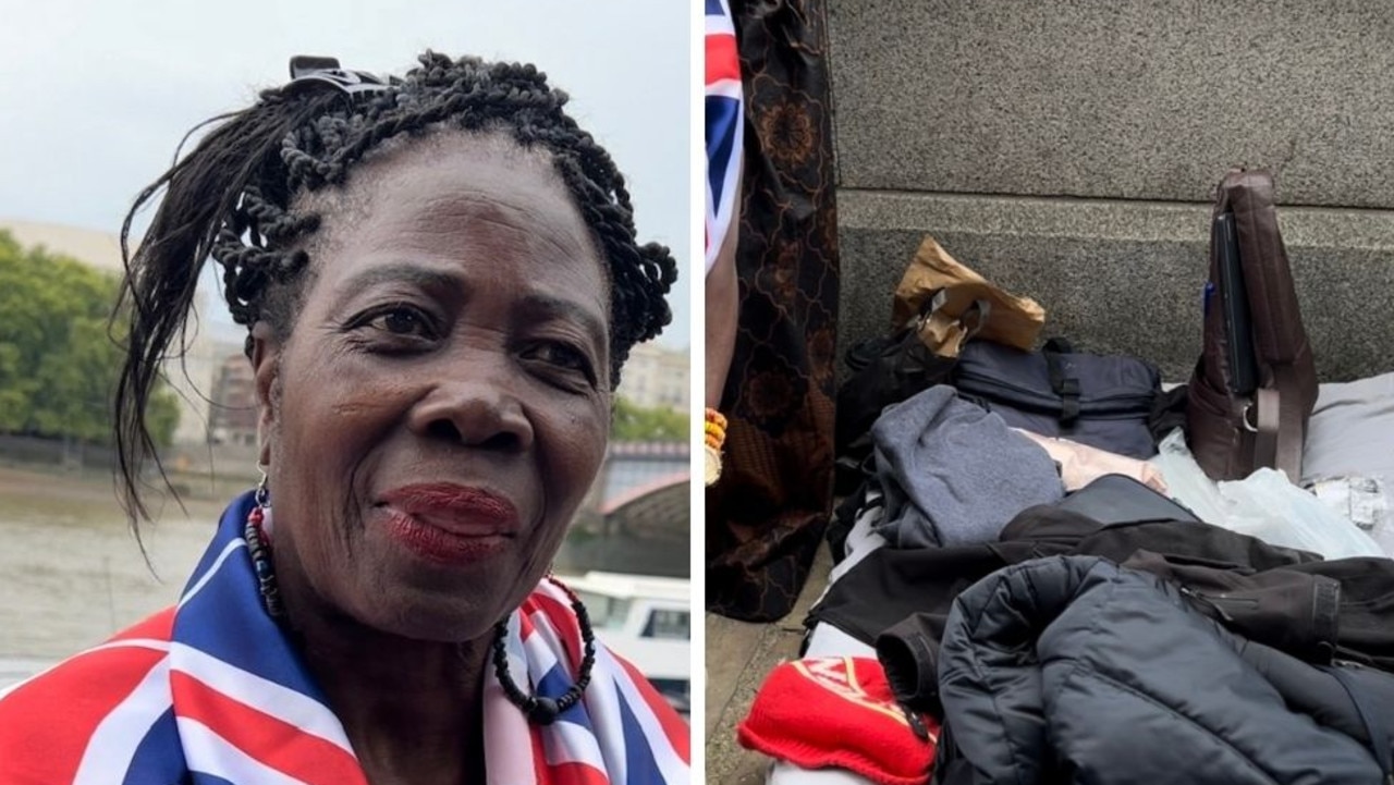 Royal fans are camping out for days to pay their respects to thelate Queen. Picture: Bronte Coy