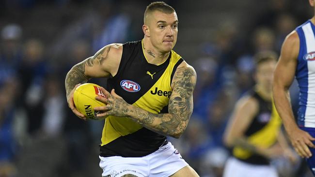 Dustin Martin was best on ground against the Kangaroos.