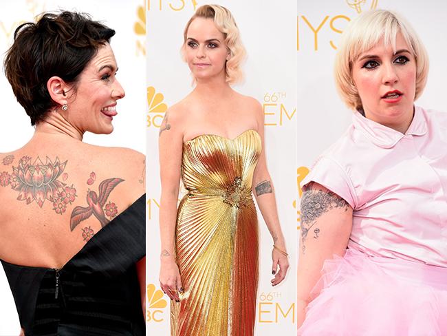 Lena Headey, Taryn Manning and Lena Dunham. Picture: Getty