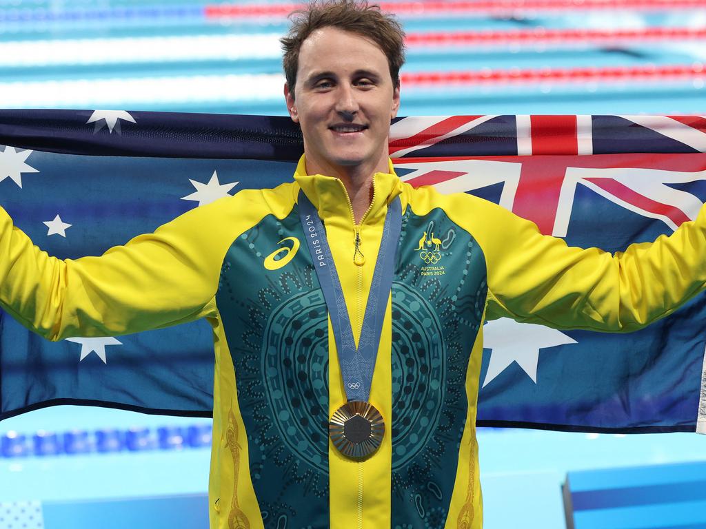 Cam McEvoy with his first individual gold medal. Picture: Adam Head