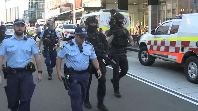 Incident at Bondi Junction Westfields. Reports of people stabbed and Police shooting an offender. MUST CREDIT TNV