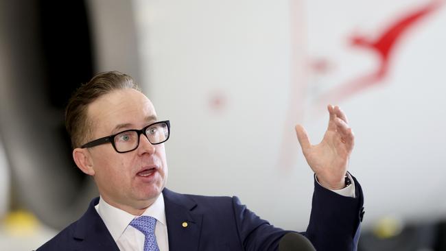 Qantas chief executive Alan Joyce was paid 72 times more than the average airline employee. Picture: NCA NewsWire / Damian Shaw