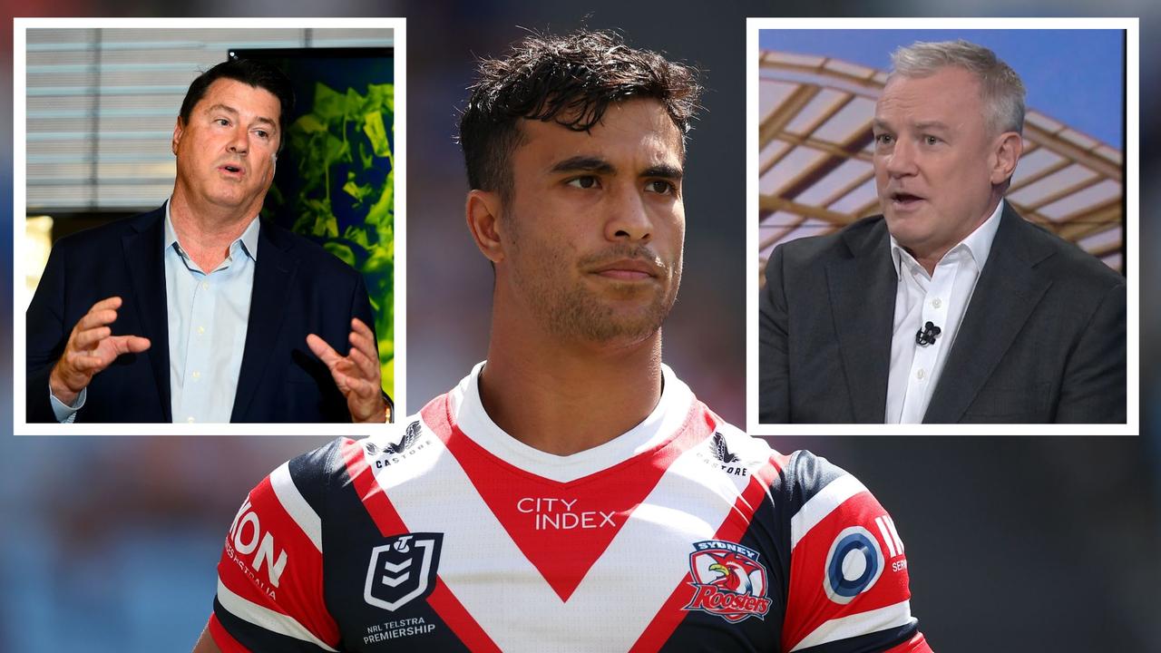 Hamish McLennan and Paul Kent were at odds over Suaalii's signing. Photo: Getty Images and Fox Sports