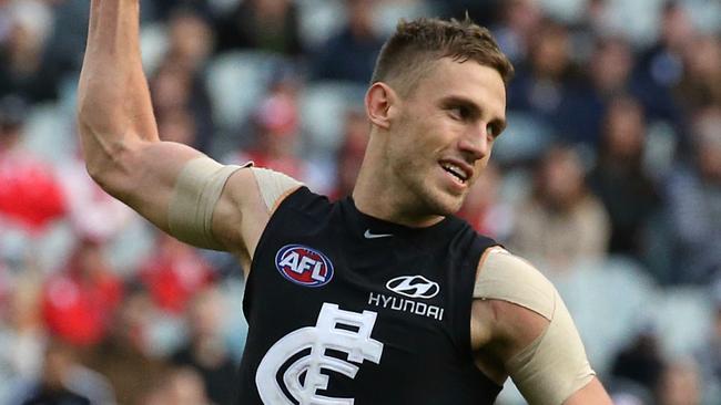 Billie Smedts in action for Carlton. Picture: Wayne Ludbey