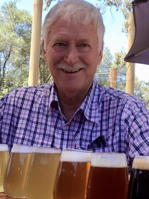 Roger Leaney died in April 2020 after contracting Covid-19 on the Ruby Princess cruise ship. Roger on his 70th birthday at Barossa Brewing Co. Picture: Supplied by family