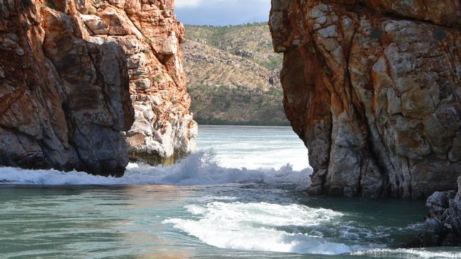 They were attacked by the reptile at Horizontal Falls in the Kimberley region of Western Australia. Picture: Victoria Nielsen/news.com.au