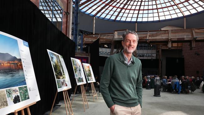 UTAS Vice Chancellor Professor Rufus Black in one of the CBD buildings to house a relocated campus. Nikki Davis-Jones