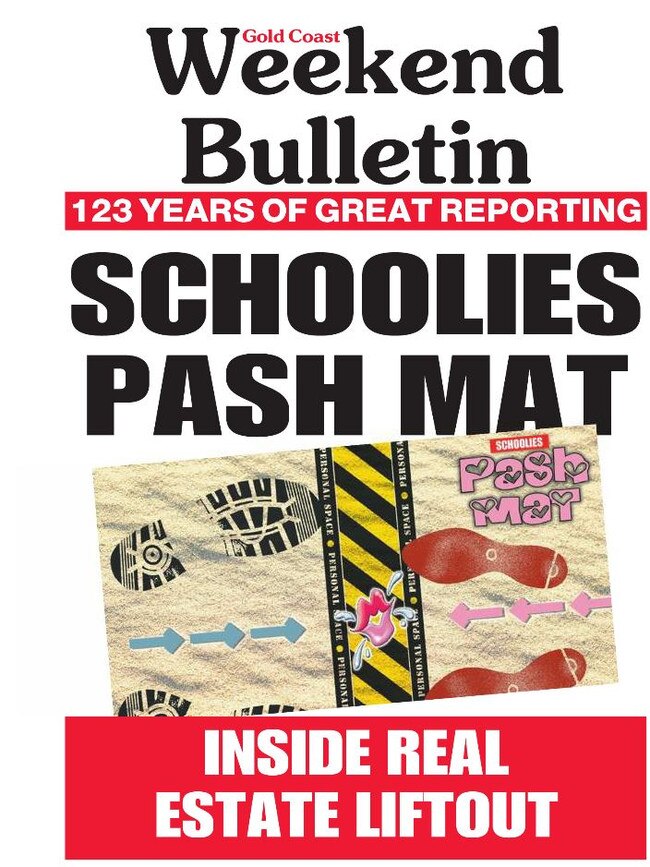 Posters promoted the pash mat, designed for schoolies who weren’t too sure what to do.