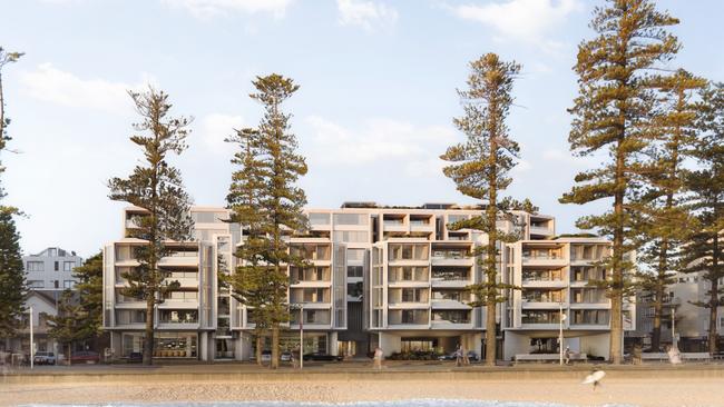 An artist's impression of part of the Royal Far West's Aurora apartments redevelopment at Manly Beach. Picture: Supplied