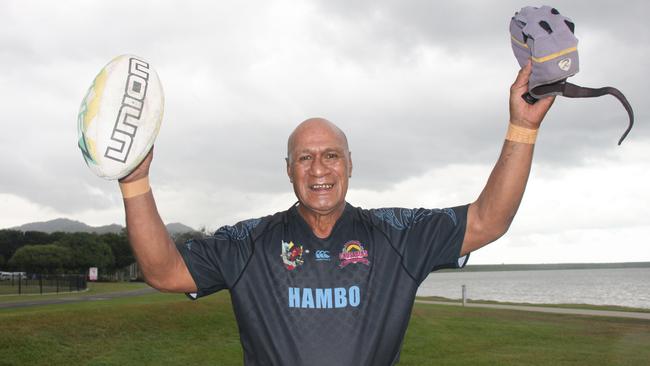 Missy Faaofo, 68, loves the ruck and roll of Rugby Union and has no plans to retire as long as he can run out onto the ground. Picture: Alison Paterson