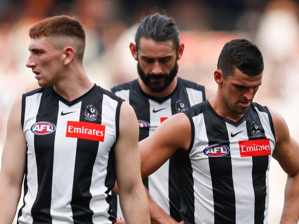 Could Mark Keane (left) return to the Magpies? Michael Willson/AFL Photos via Getty Images