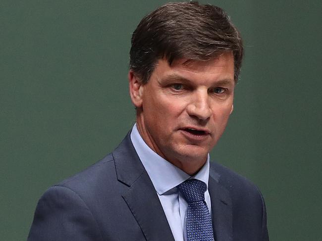 Energy Minister Angus Taylor in Question Time in the House of Representatives at Parliament House in Canberra. Picture:Kym Smith