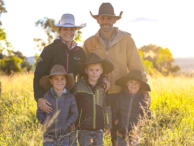 Burton family at their property Cypress at Cooranga North.