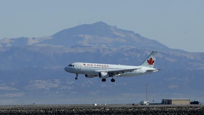 Air Canada was at the centre of a near-miss at San Francisco after pilots mistook a taxiway for a runway.  Picture: AP File)