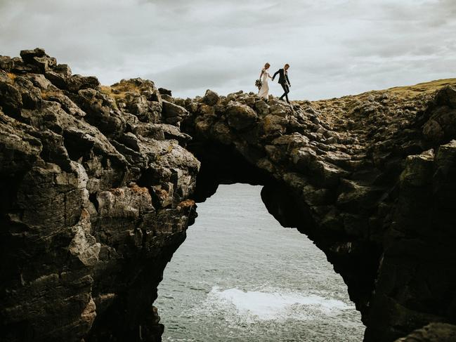 Lukas Piatek shot this photo of a couple walking hand-in-hand at Snæfellsnes in Iceland.