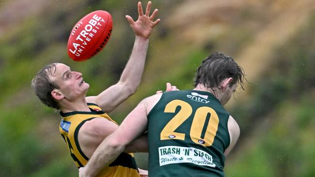 Lachie White in action for Kinglake. Picture: Andy Brownbill